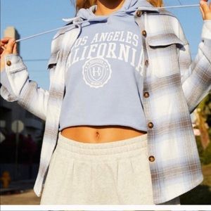 Hollister flannel boyfriend shirt shacket